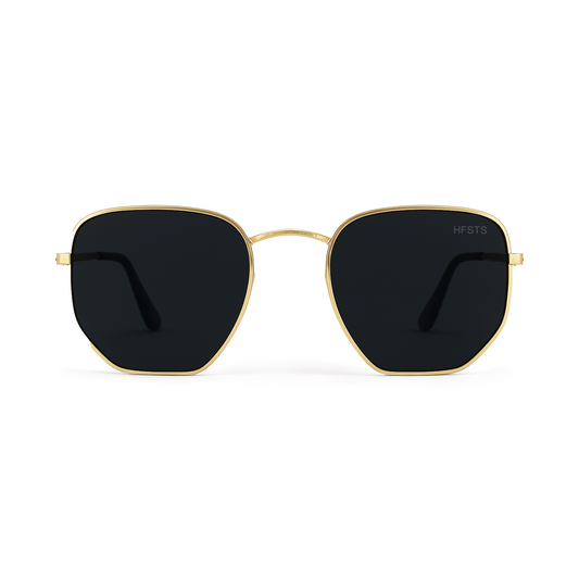 Óculos de Sol HFSTS Hexagonal Dourado
